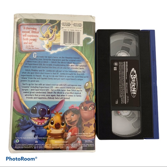 🍒 $10ea or 3/$20 Disney Stitch! Movie VHS - Picture 2 of 2